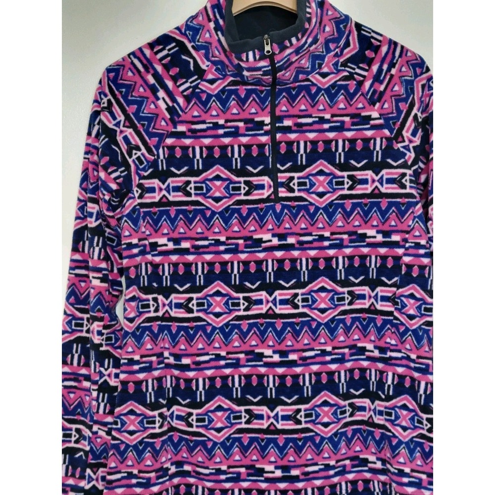 Columbia Glacial IV Jacket Women Large Multicolor Aztec Fleece Half Zip Outdoor - Picture 2 of 8
